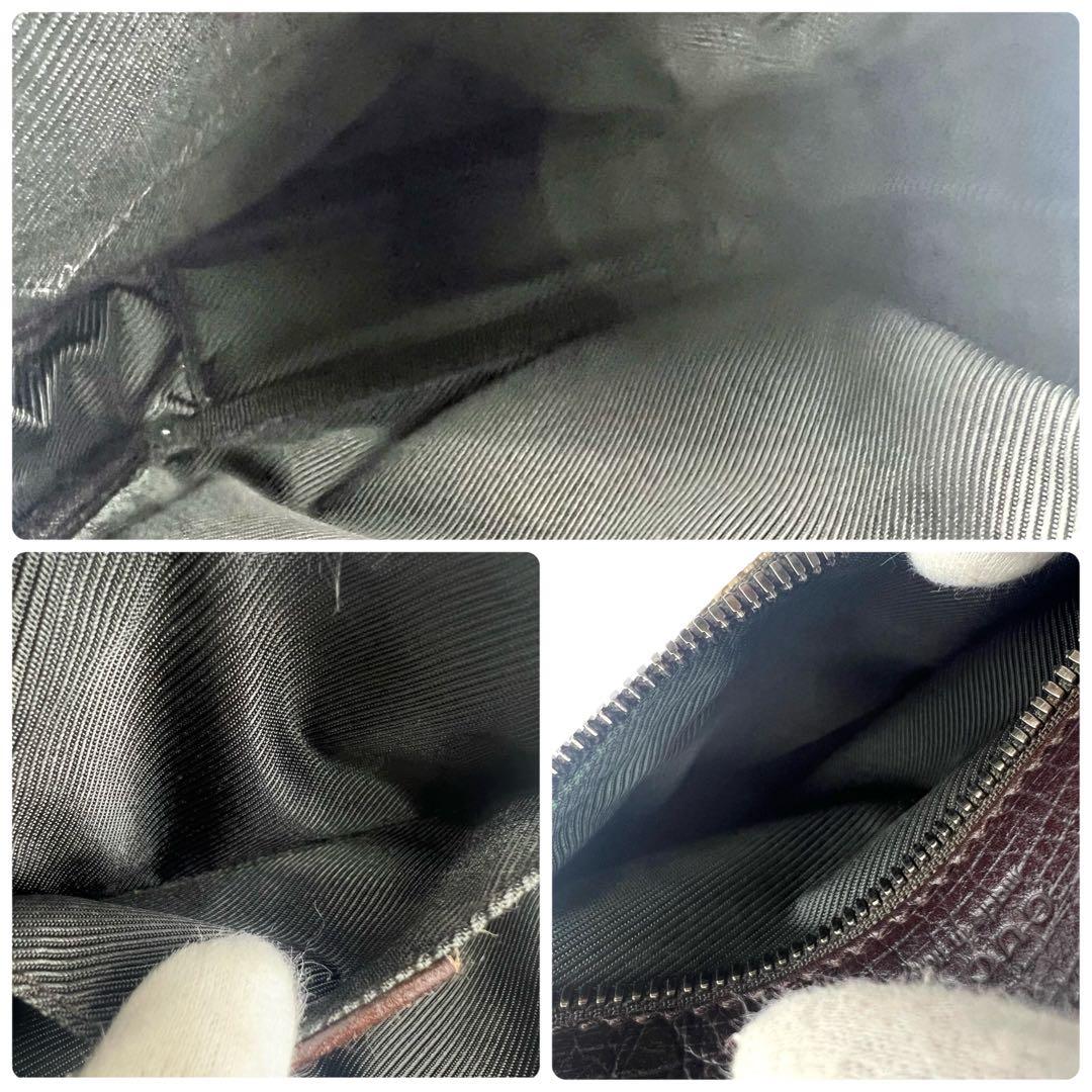 美品　GUCCI　ショルダーバック　PVC　GGスプリーム　斜め掛け　ベージュ