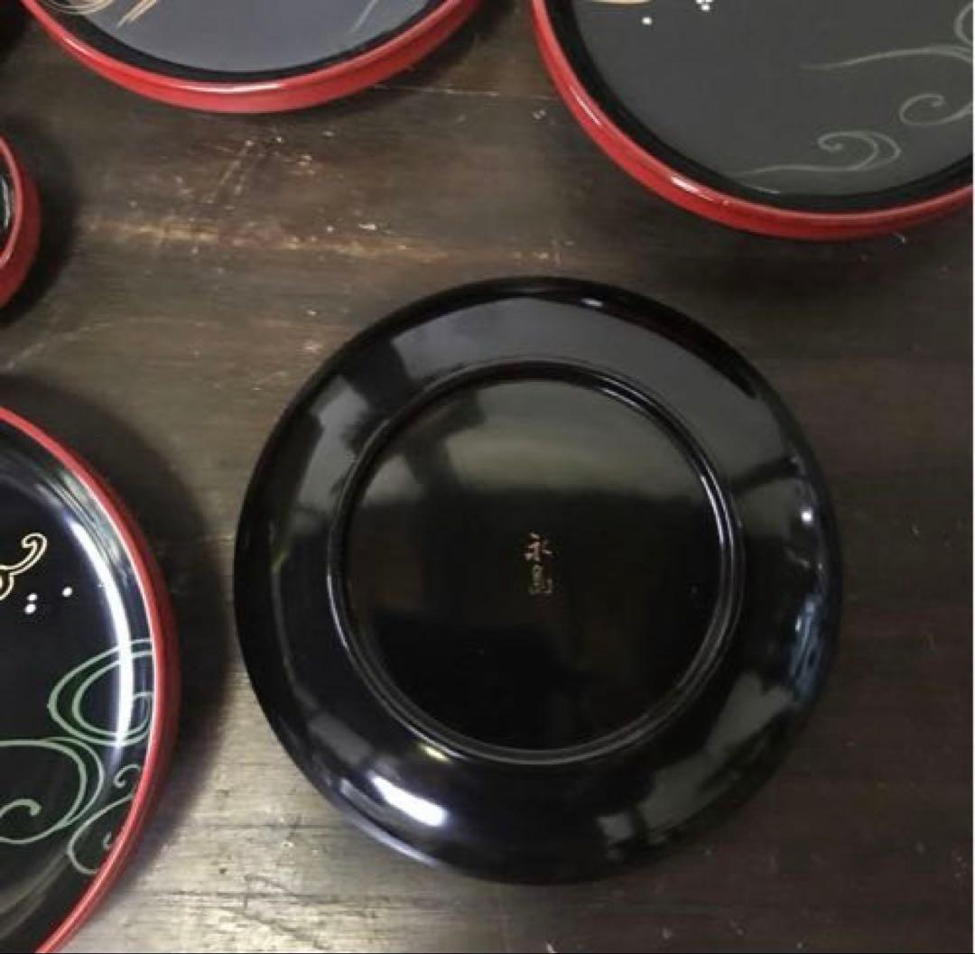 美品　輪島塗　蒔絵　当時物　漆器　刺身皿　取り皿　銘々皿　お祝い事　共箱付き