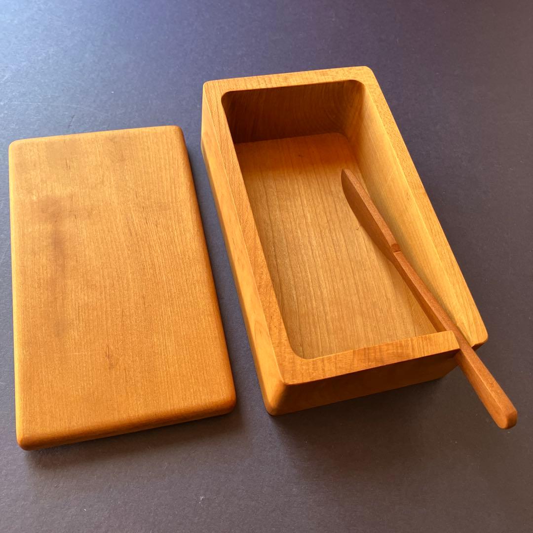 新品・未使用　三谷 龍二　山桜　バターケース