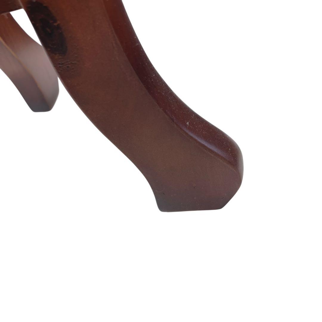 花台 飾り台 サイドテーブル 李朝様式家具 銘木 花梨 透かし彫り 八角形