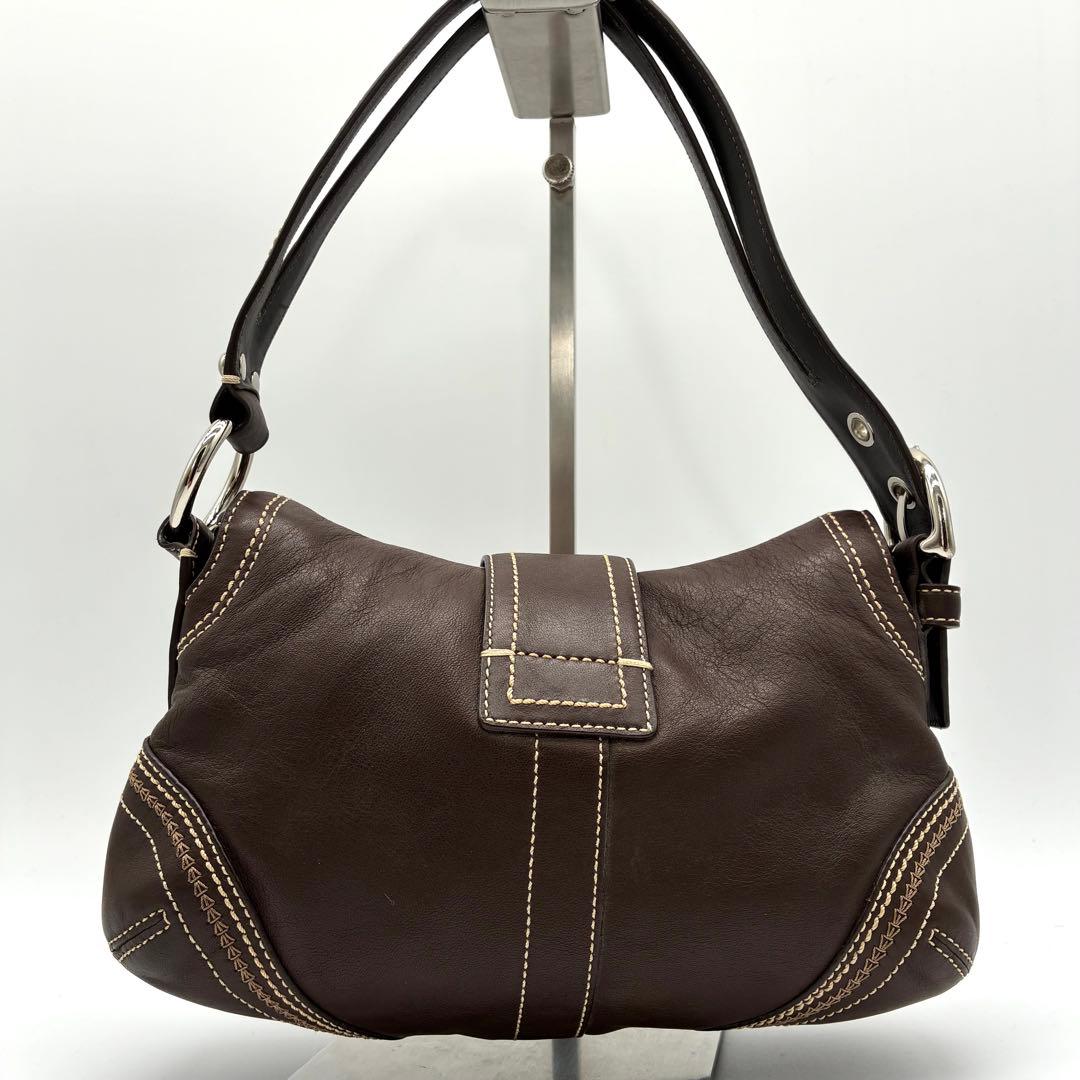 極美品 Coach Soho Leather shoulderBag 10577