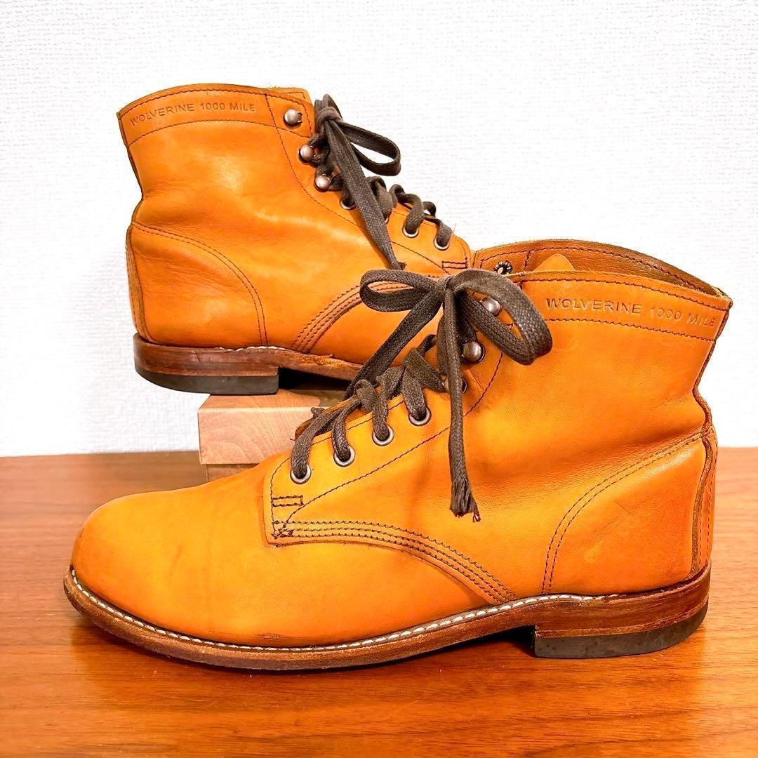 WOLVERINE ウルヴァリン 1000マイルブーツ ブラウン 26cm相当