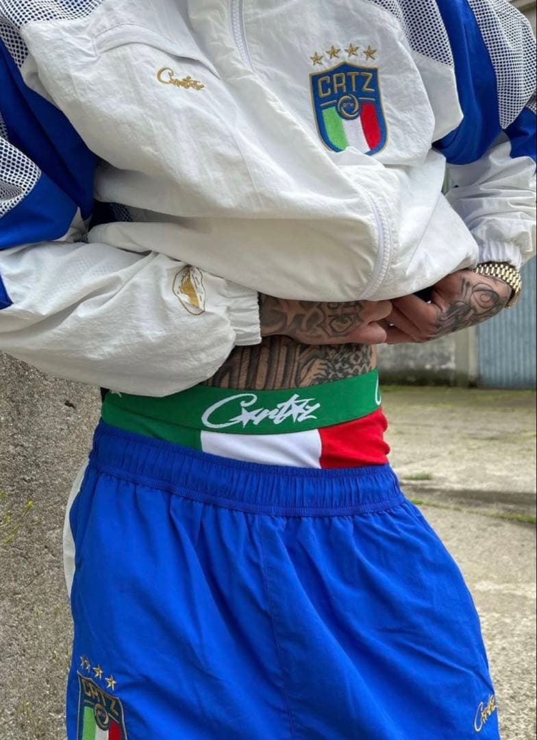 即日発送　corteiz セットアップ　ナイロン　コーテイズ　ブルー　M