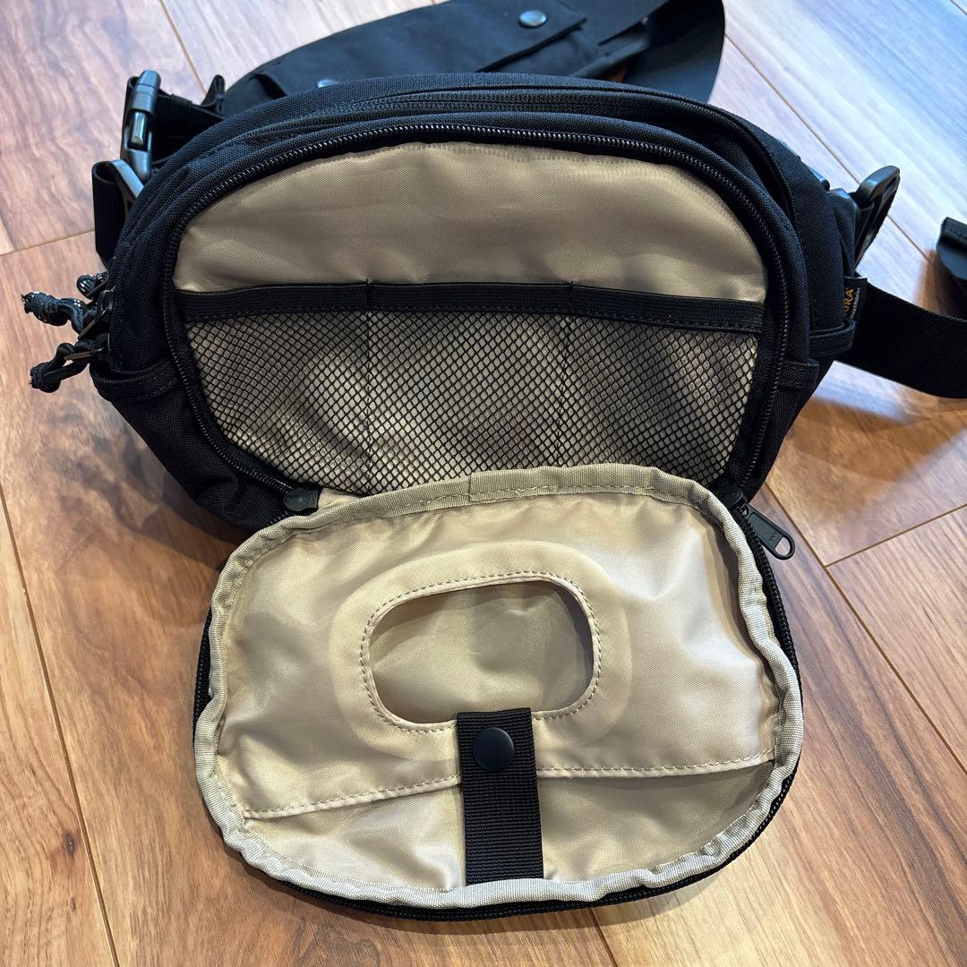 Hugoo ブラック ヒップシートバッグ