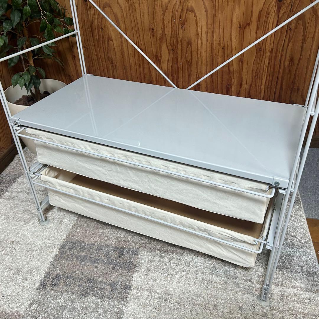 都内23区送料無料❗️ 無印良品　スチールユニットシェルフ　ワードローブ収納付き✨