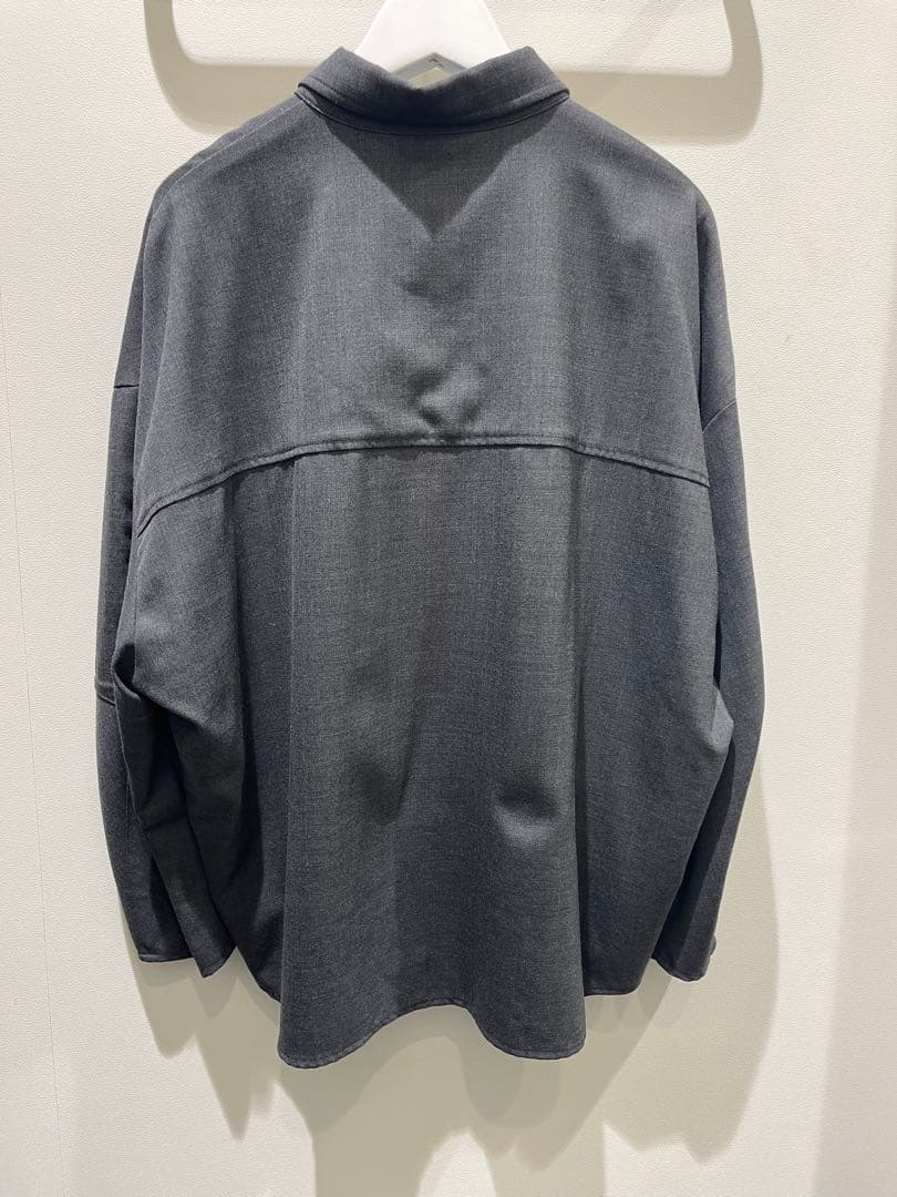 セオリーリュクス美品人気ウールシャツ　40 チャコールグレー