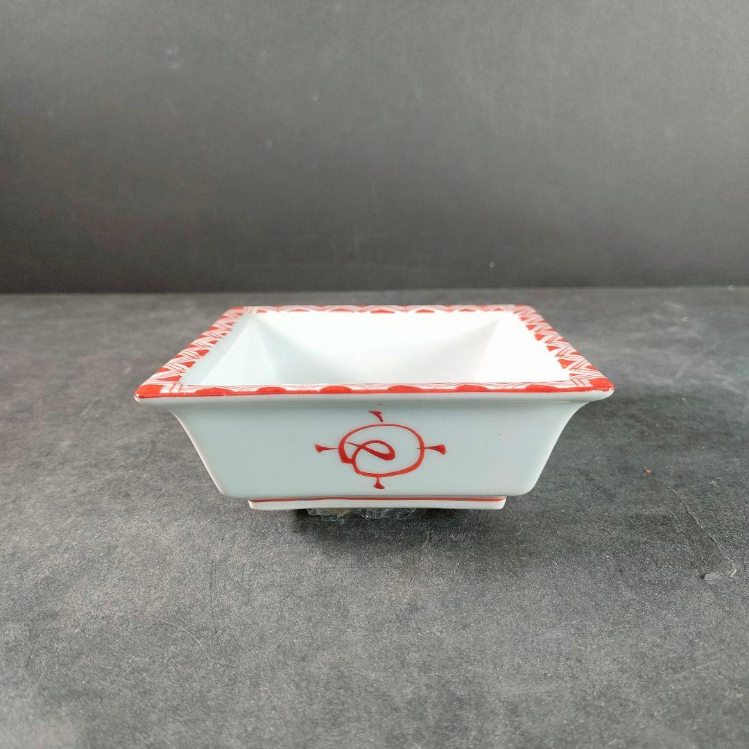 C7-6/有田焼/源右衛門/赤絵四角小皿27客/小鉢/向付/懐石料理/懐石道具