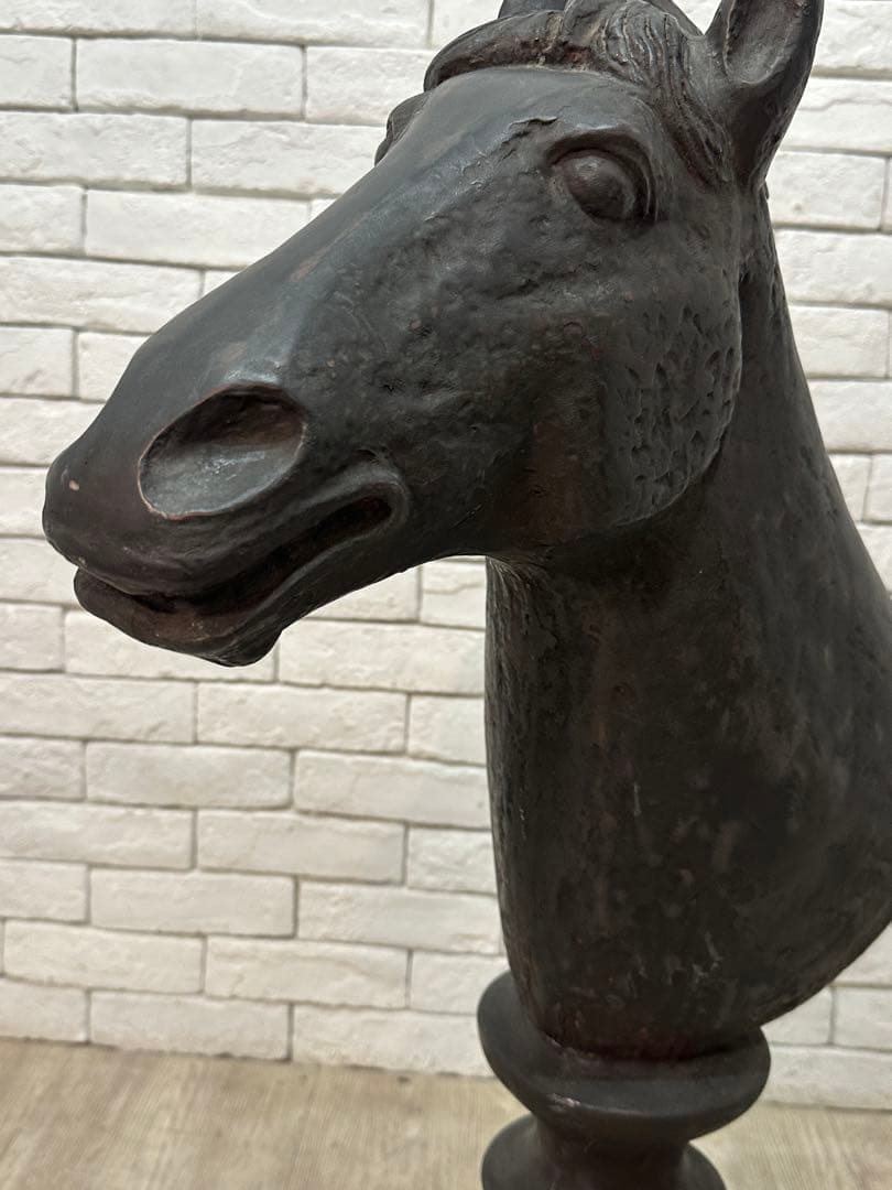 【東京都23区配送無料】定価18万　H87cm チェスナイト　置物 ホース　馬