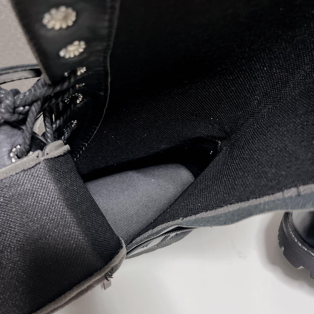 靴 00s archive long belted boots studs Y2K