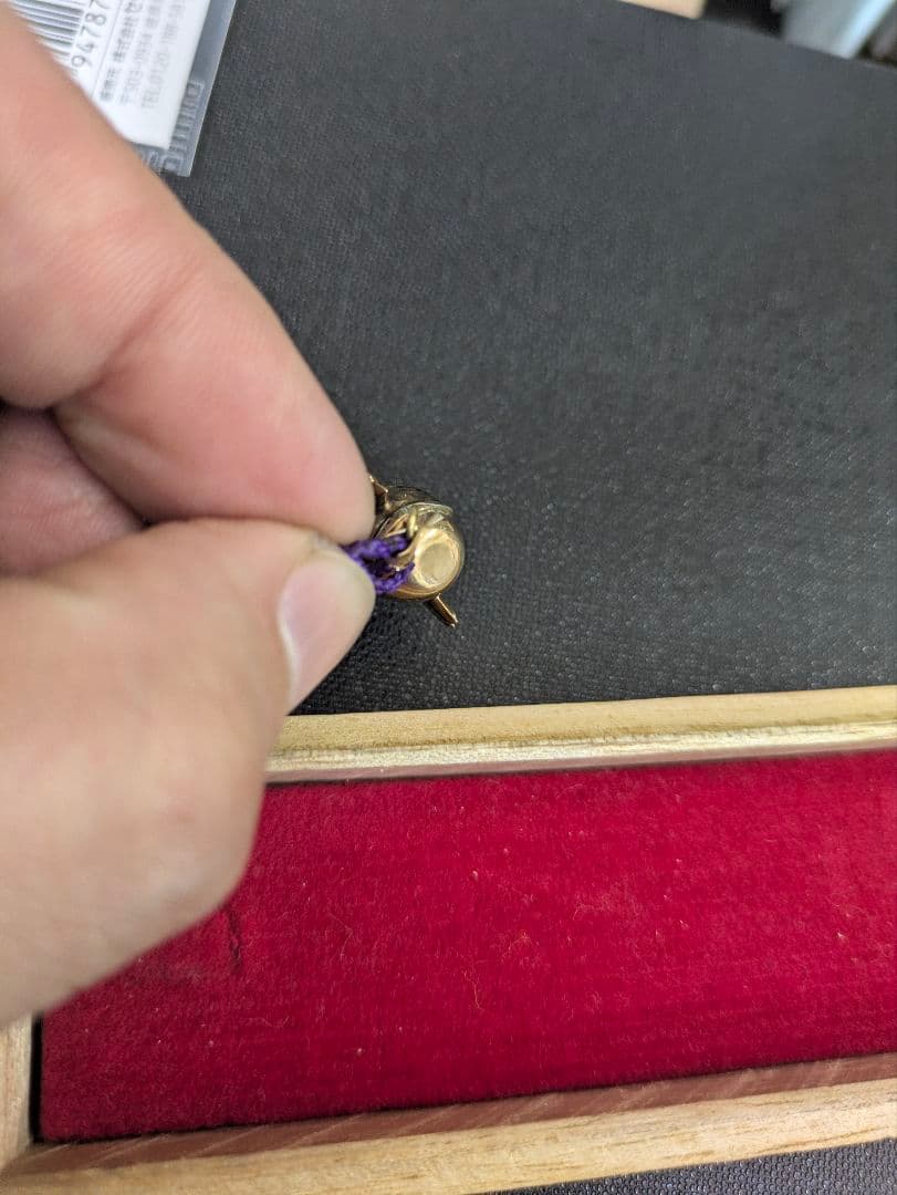 18金　K18　鈴　小槌　根付　2個セット