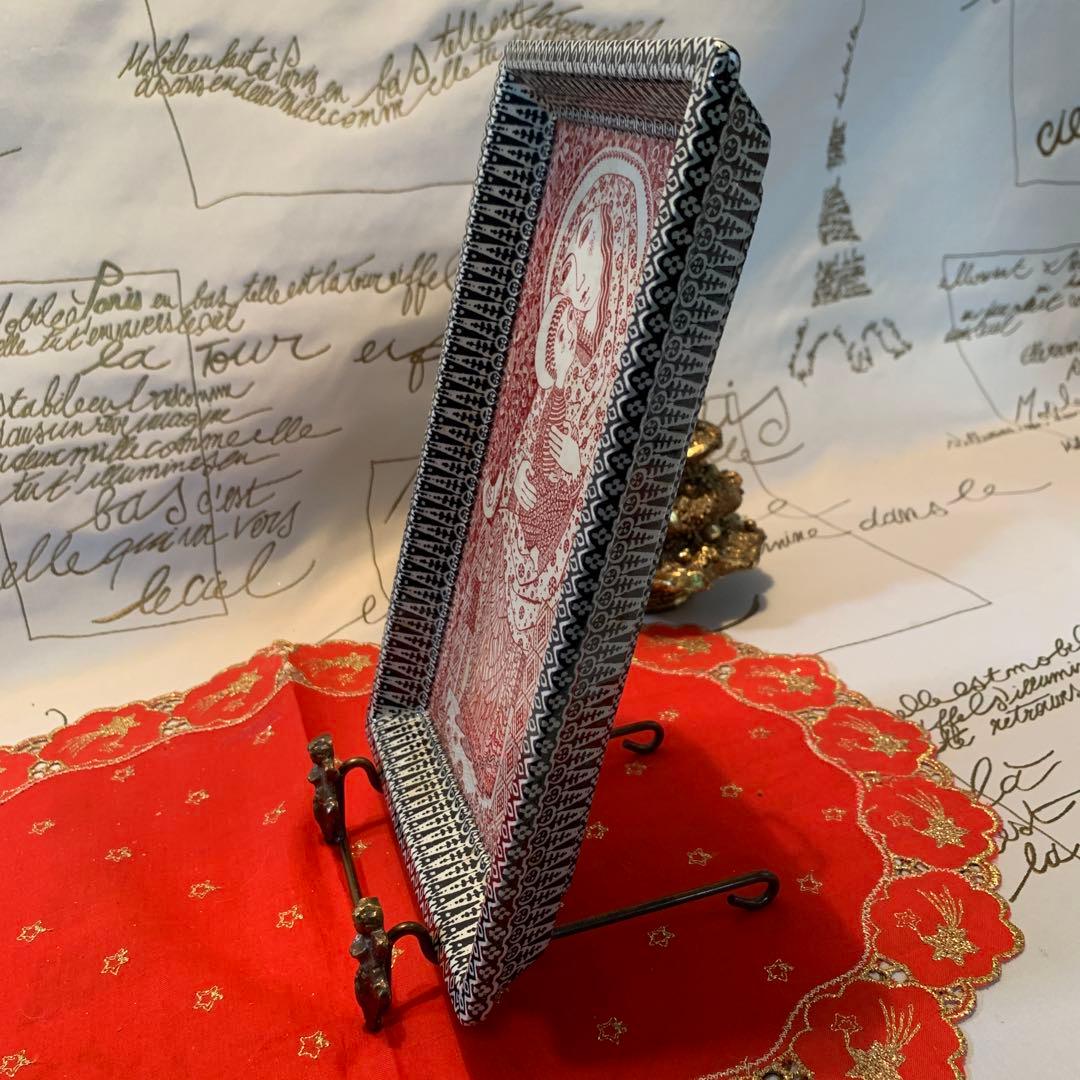 デンマーク製　激レアビンテージのニモール窯のマリア様の壁掛けプレート！綺麗です！