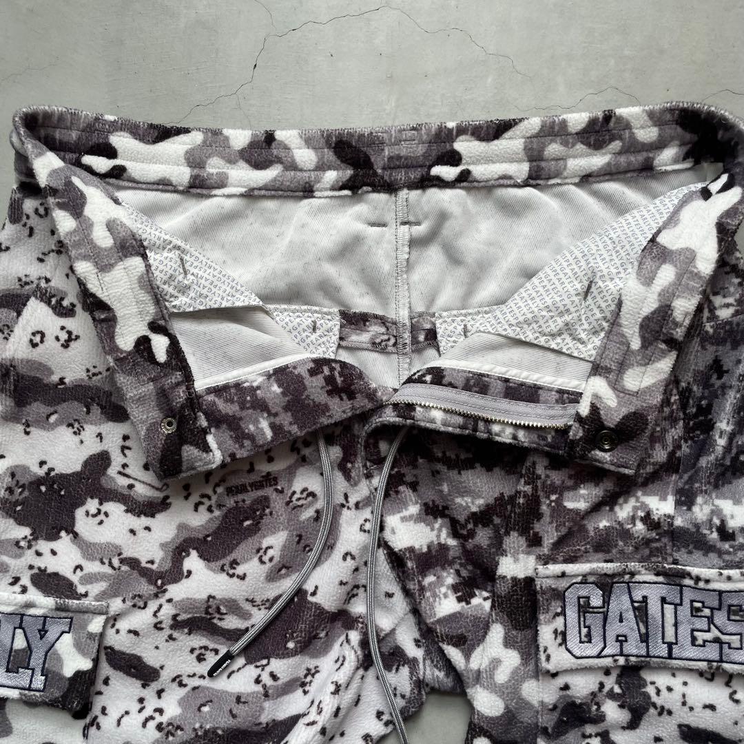 パーリーゲイツ ダブルラッセル マルチカモプリントパンツ 裾リブ ジョガーパンツ