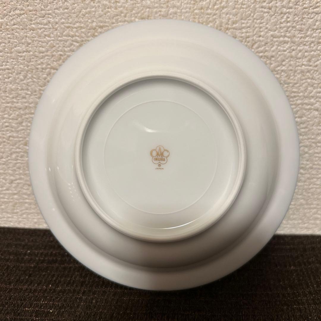 大倉陶園　ロイヤルブルー　瑠璃金彩金蝕　デザートプレート　フルーツボウル