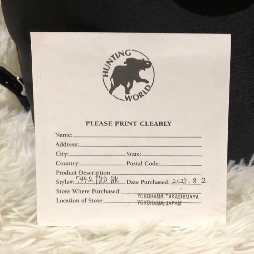 未使用☆ハンティングワールド ショルダーバッグ　 ブラック