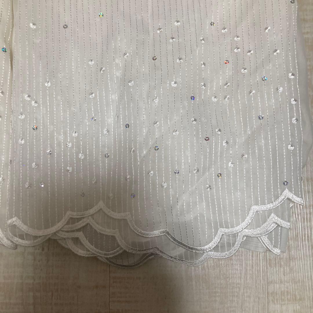 シンコール　高級ドレープカーテン&レースカーテンセット　グリーン　スパンコール