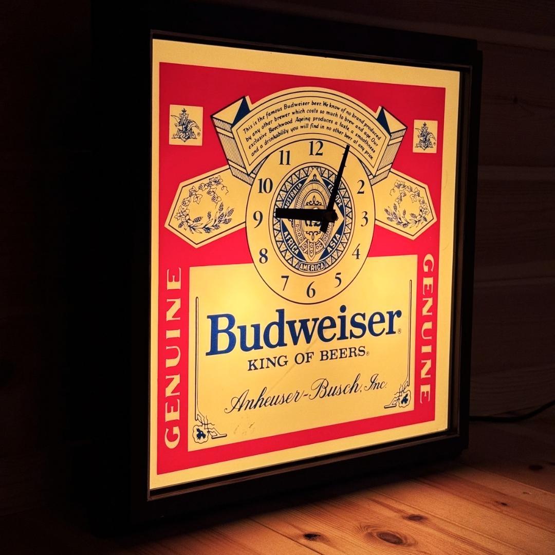 Budweiser バドワイザー ビンテージ 時計 壁掛け時計 ライト ランプ