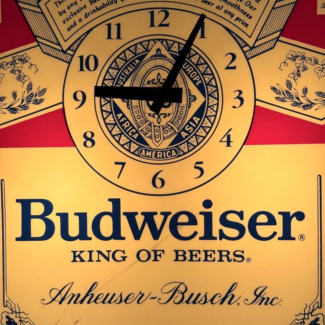 Budweiser バドワイザー ビンテージ 時計 壁掛け時計 ライト ランプ