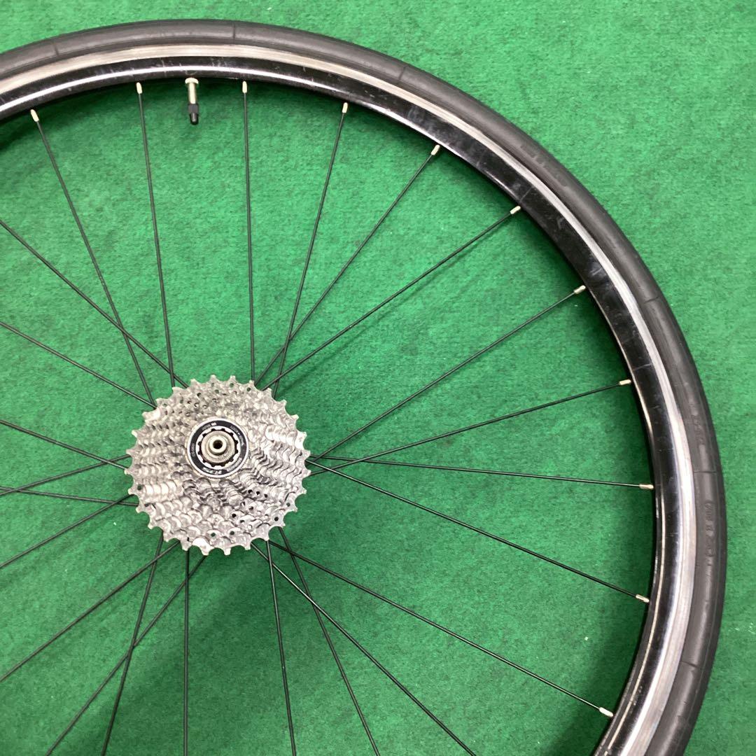 リア ホイール　アルミリム　後輪　700x25C 外装11段 タイヤ付 クイック