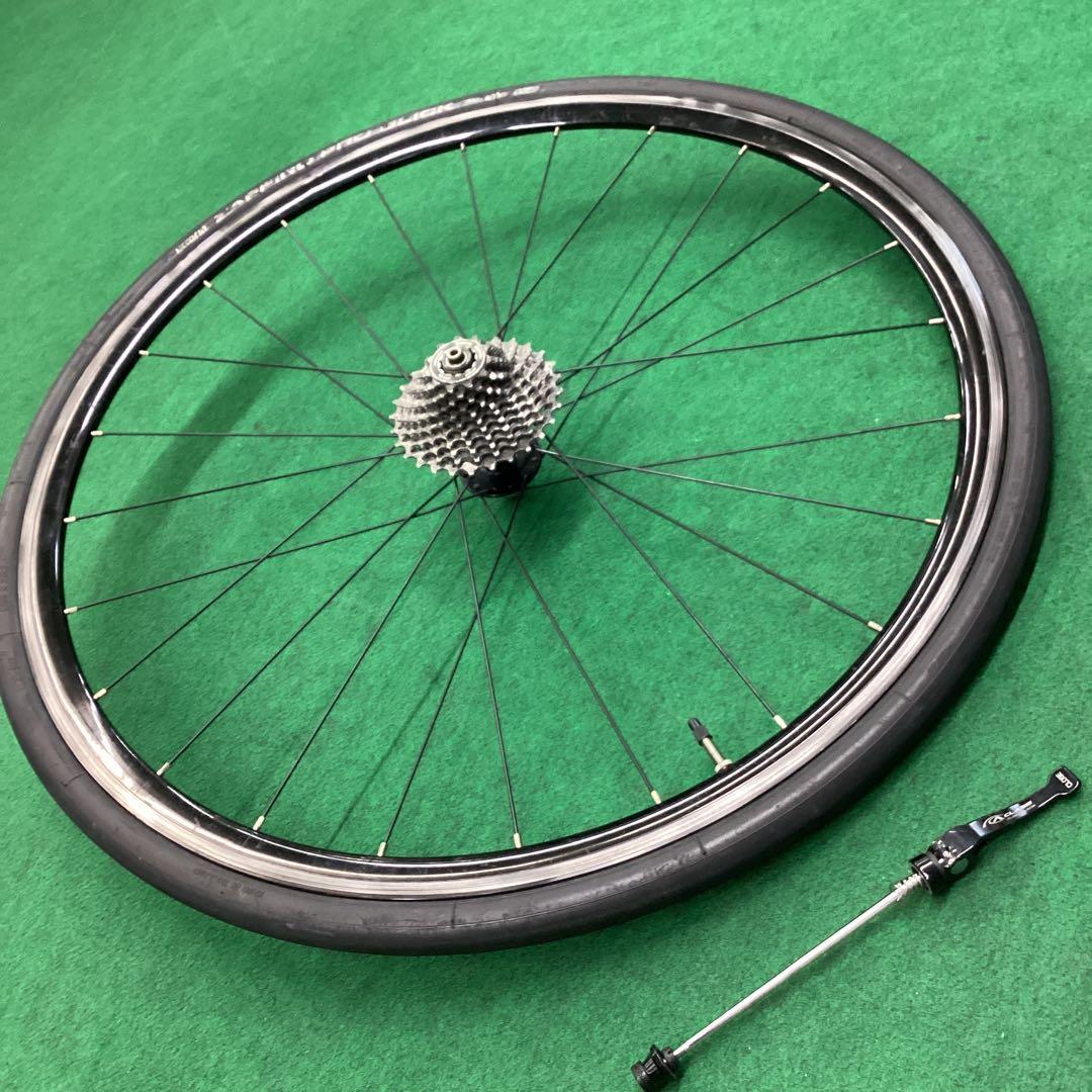 リア ホイール　アルミリム　後輪　700x25C 外装11段 タイヤ付 クイック
