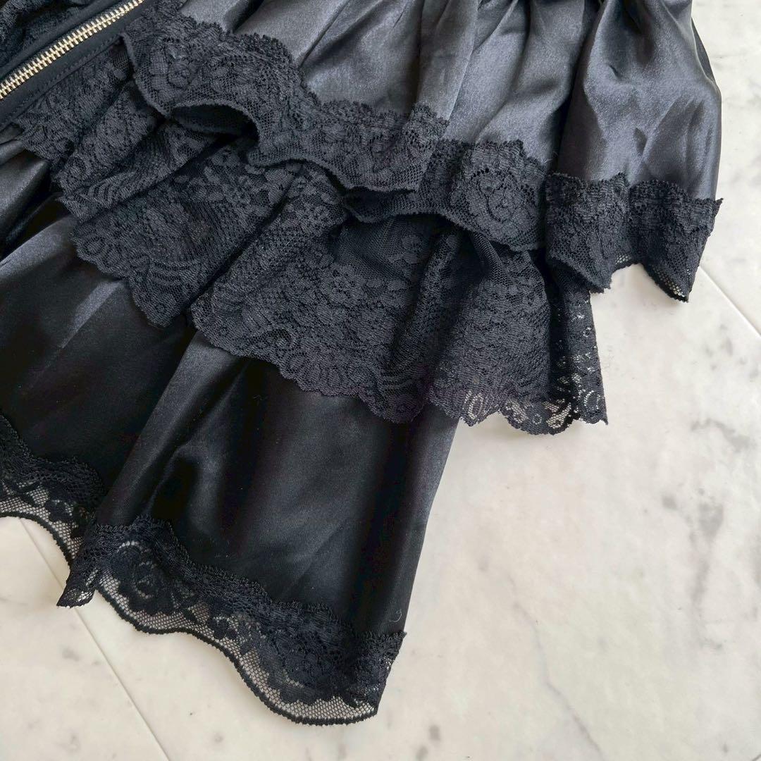 OZZ ONESTE レースアップ コルセットワンピース 薔薇刺繍 フリル