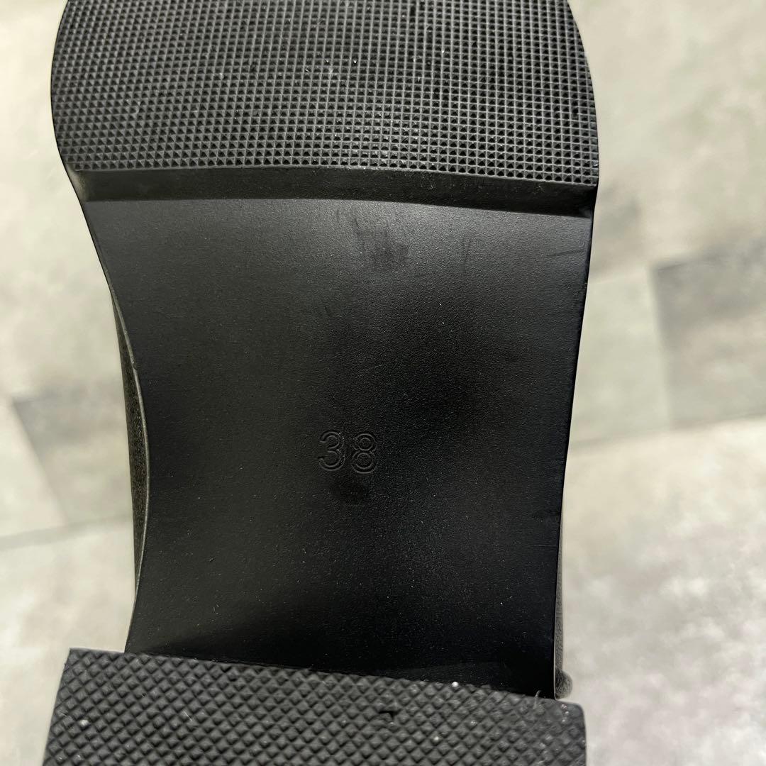 未使用品　REMME ウエスタンブーツ　38 ブラック　ペコスブーツ　24.5