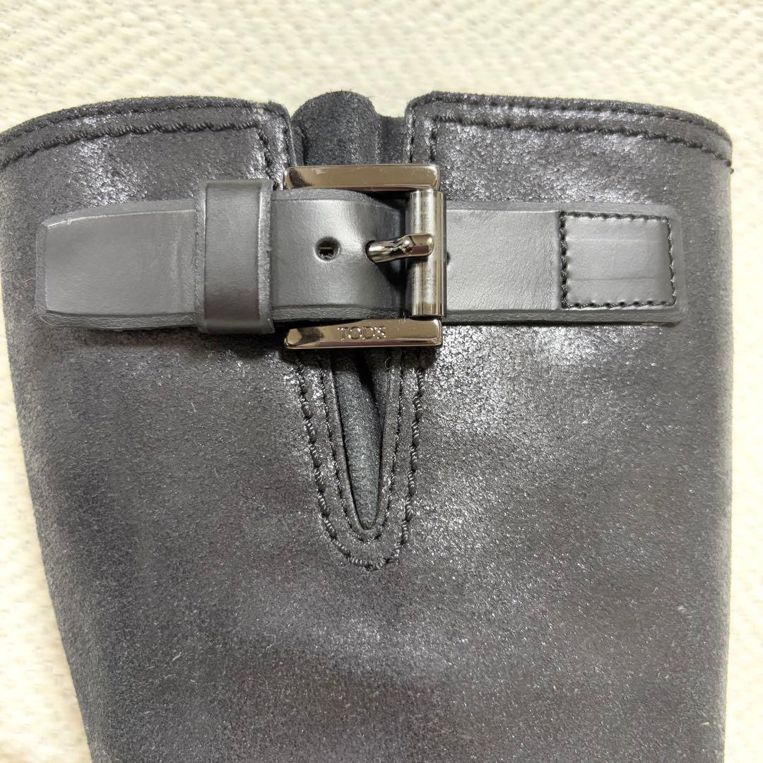 未使用級 TOD'S トッズ 本革 エンジニアブーツ ブラック