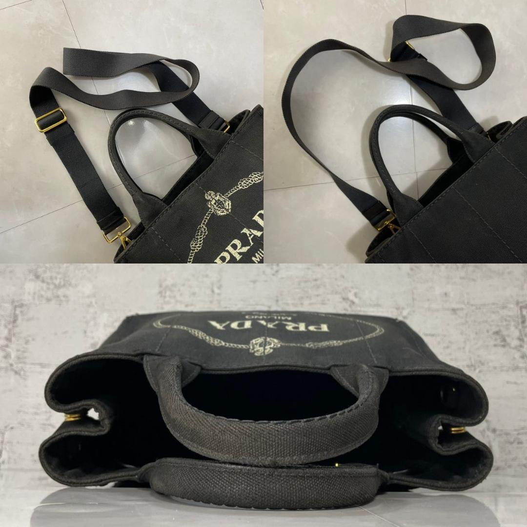 PRADA カナパ プラダ 2way ショルダーバッグ 1BG439 S 黒
