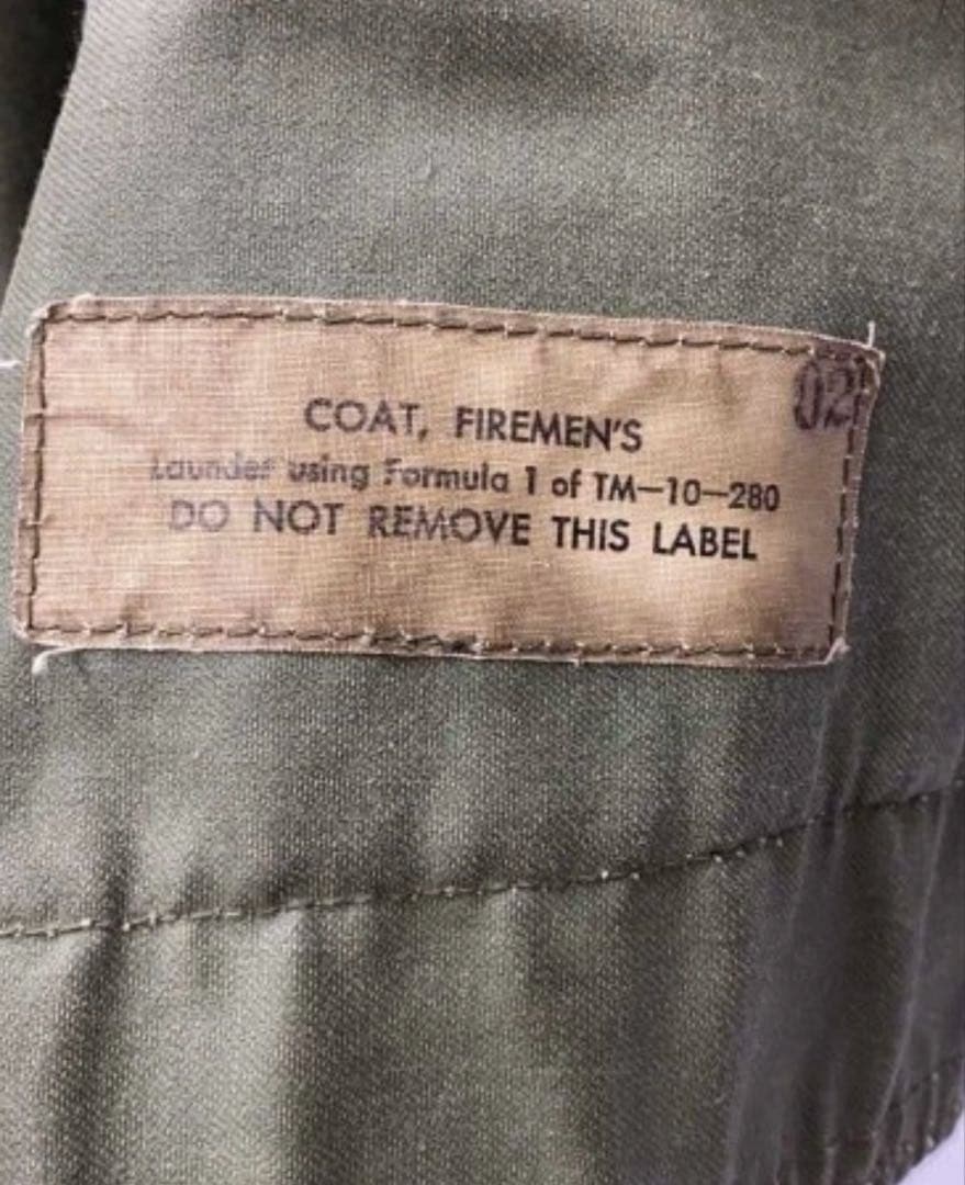 80s US ARMY アメリカ軍　ファイヤーマン　コート　ジャケット M