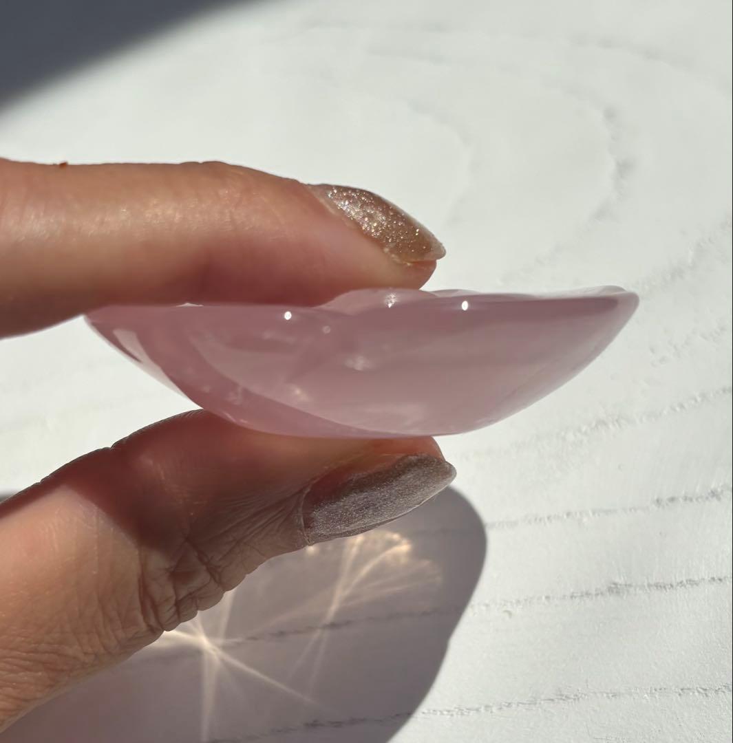 《恋愛運♡》ローズクオーツ　バラ　カービング
