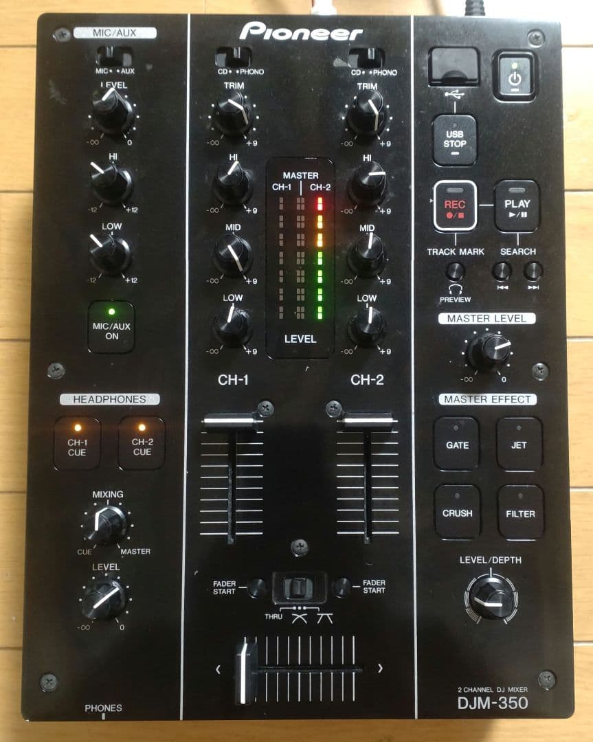 Pioneer DJM-350 動作確認済み　クロスCHフェーダー交換　元箱あり