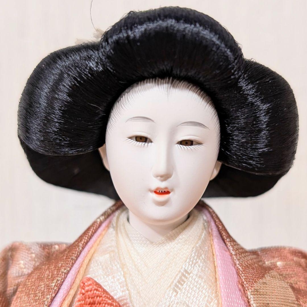 雛人形 三人官女 五人飾り 文様雛 長月作 ピンク 小さめ ひな人形 ひな祭り