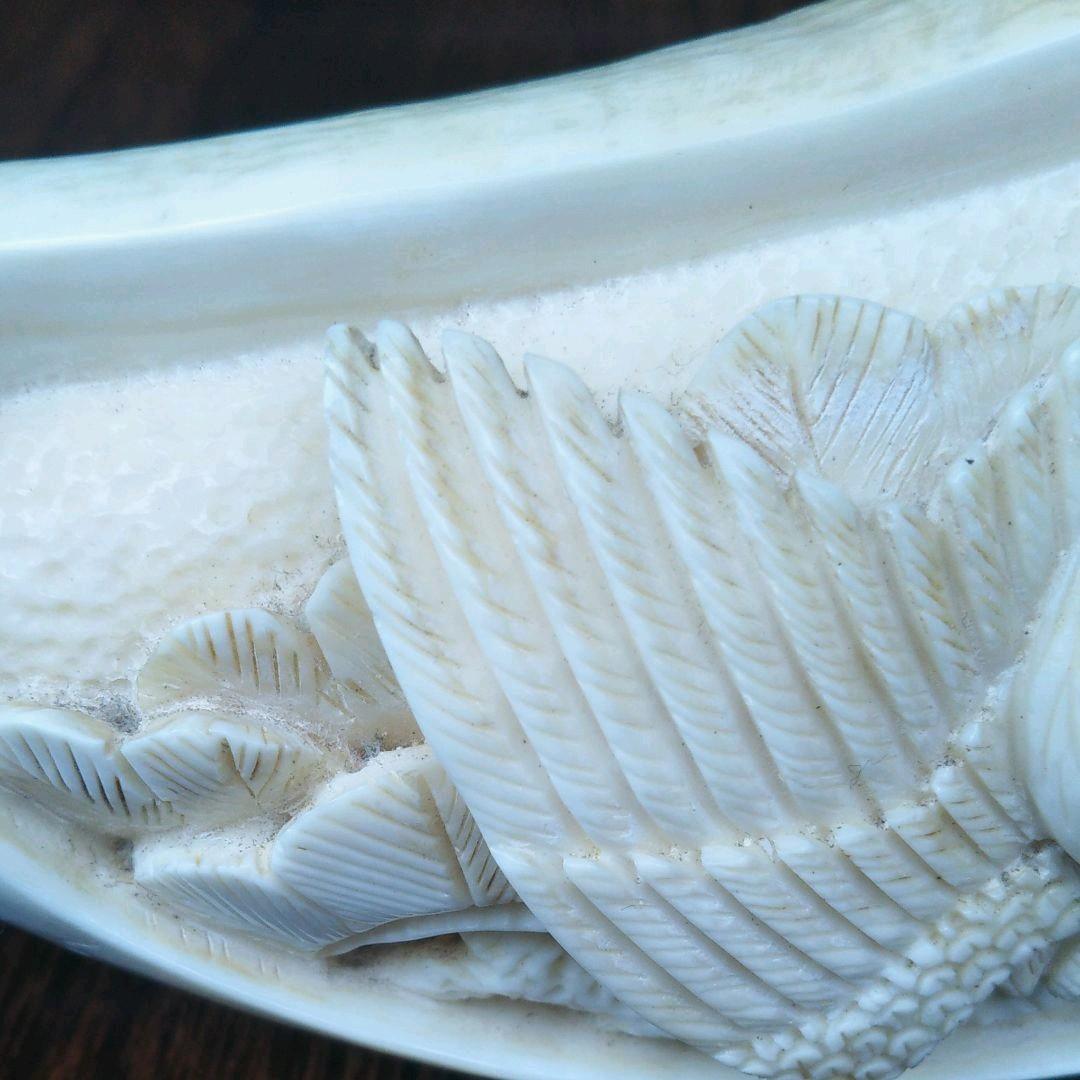 クジラ歯(彫刻物)