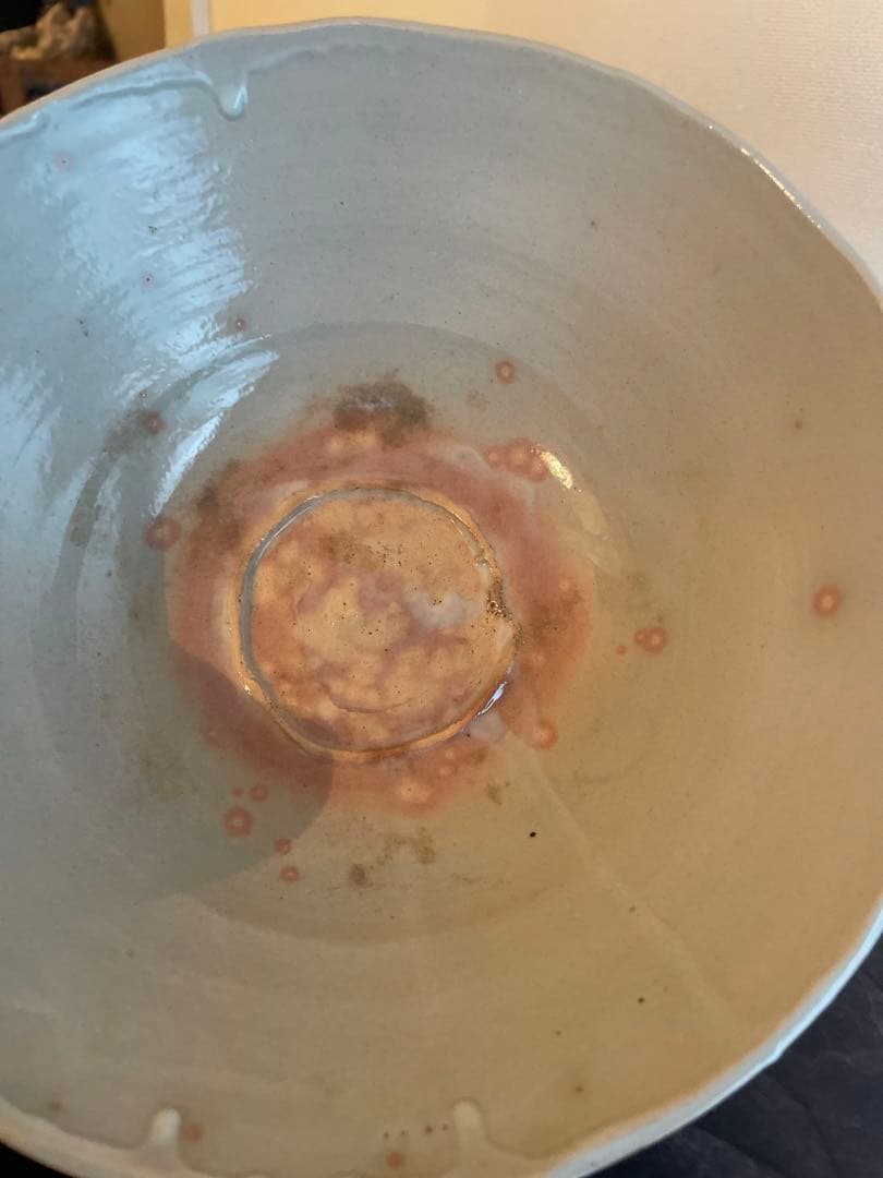 【骨董】五代　清水六兵衛造　清水焼　繒御本鉢　大鉢　魚模様