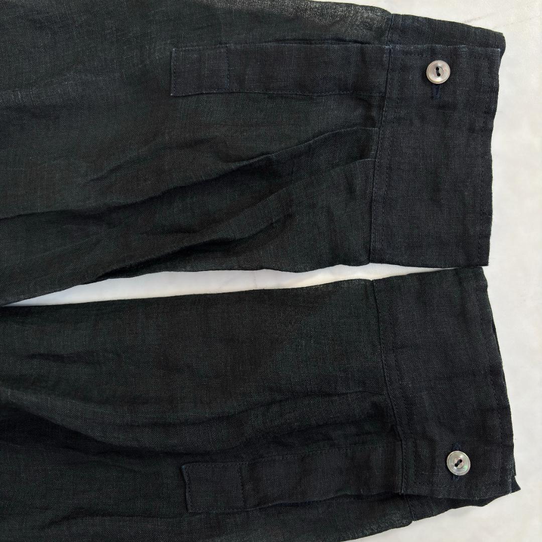 アーツアンドサイエンス リネン 長袖シャツ ブラウス 黒ty4