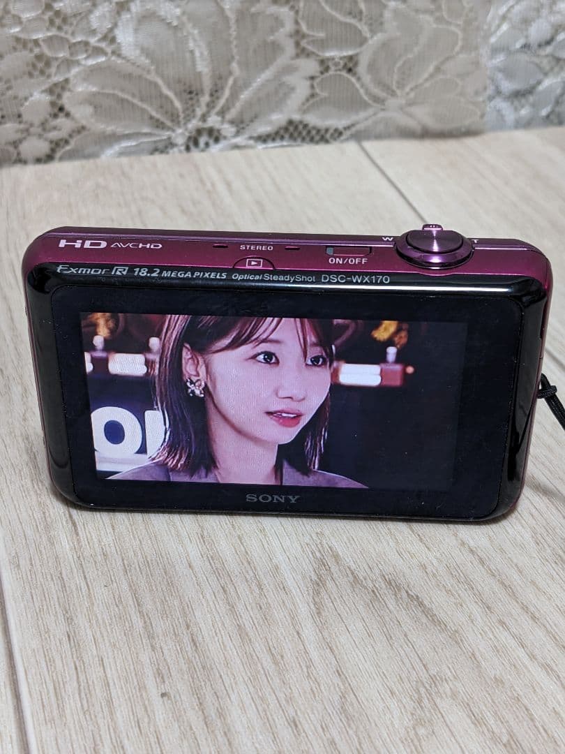 SONY デジカメ wx170　動作確認済み! 1820万画像！色ピンク