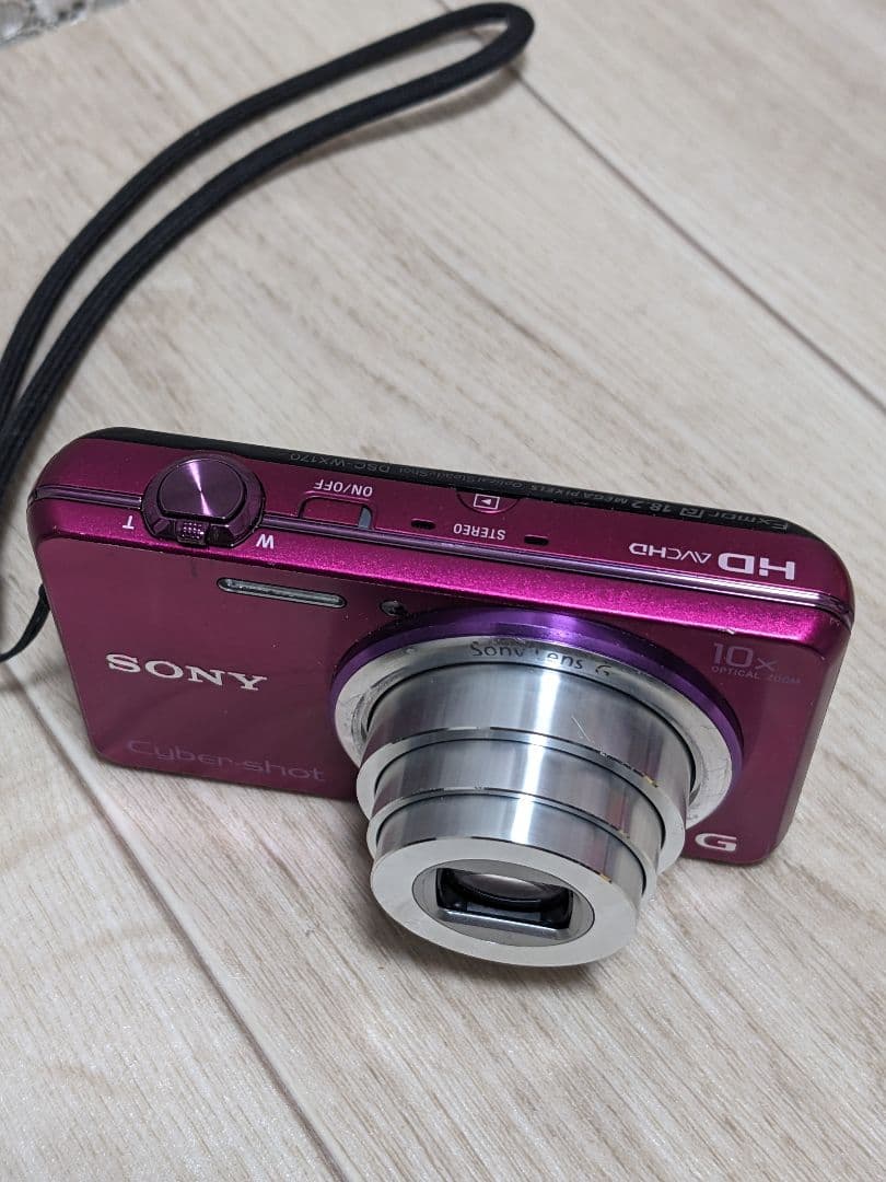 SONY デジカメ wx170　動作確認済み! 1820万画像！色ピンク