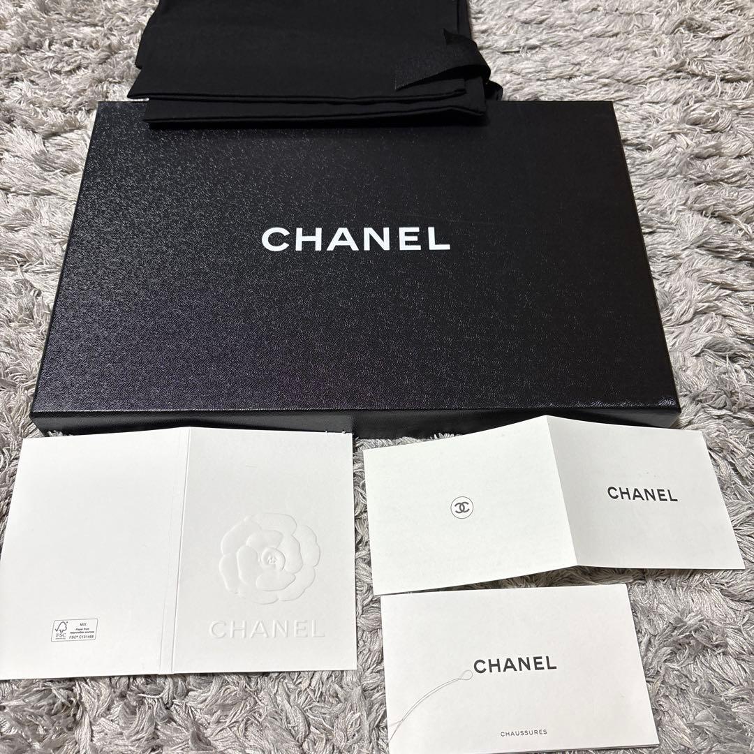 CHANEL パール装飾 ミュール ブラック
