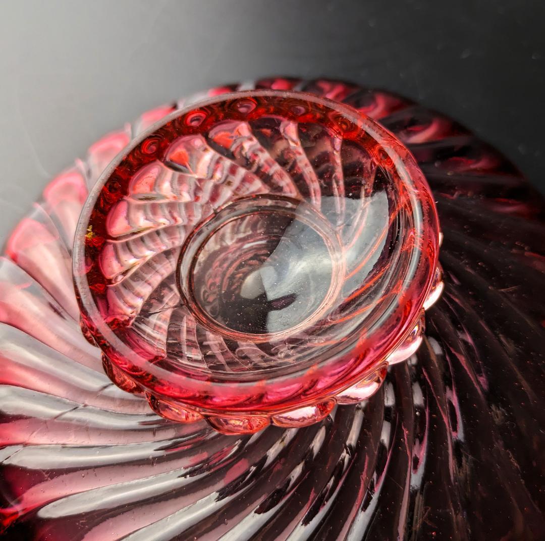 リビングを華やかに★オールドバカラ バンブー 15㎝センターピースフランス