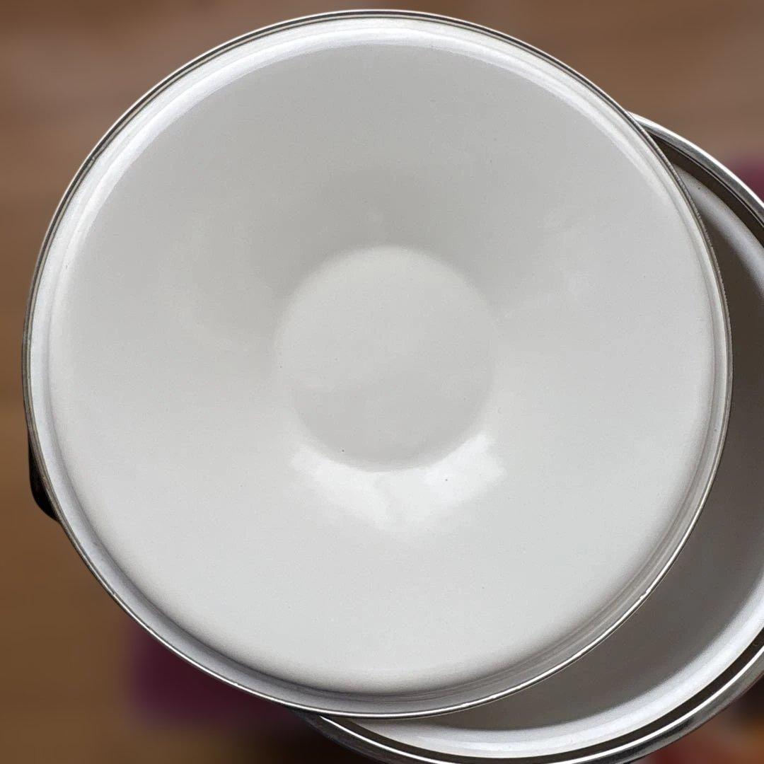 マルビシ フィオーレ 両手鍋 花柄レトロホーロー鍋 昭和レトロポップ 新品未使用