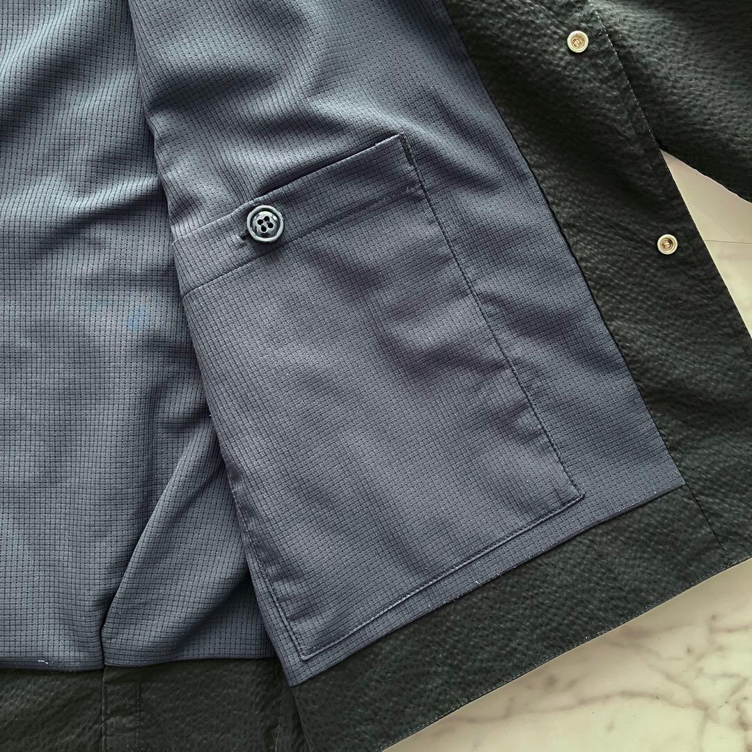 【美品】SASSAFRAS ジャケット ネイビー 背面ポケット付き 日本製 Ｌ