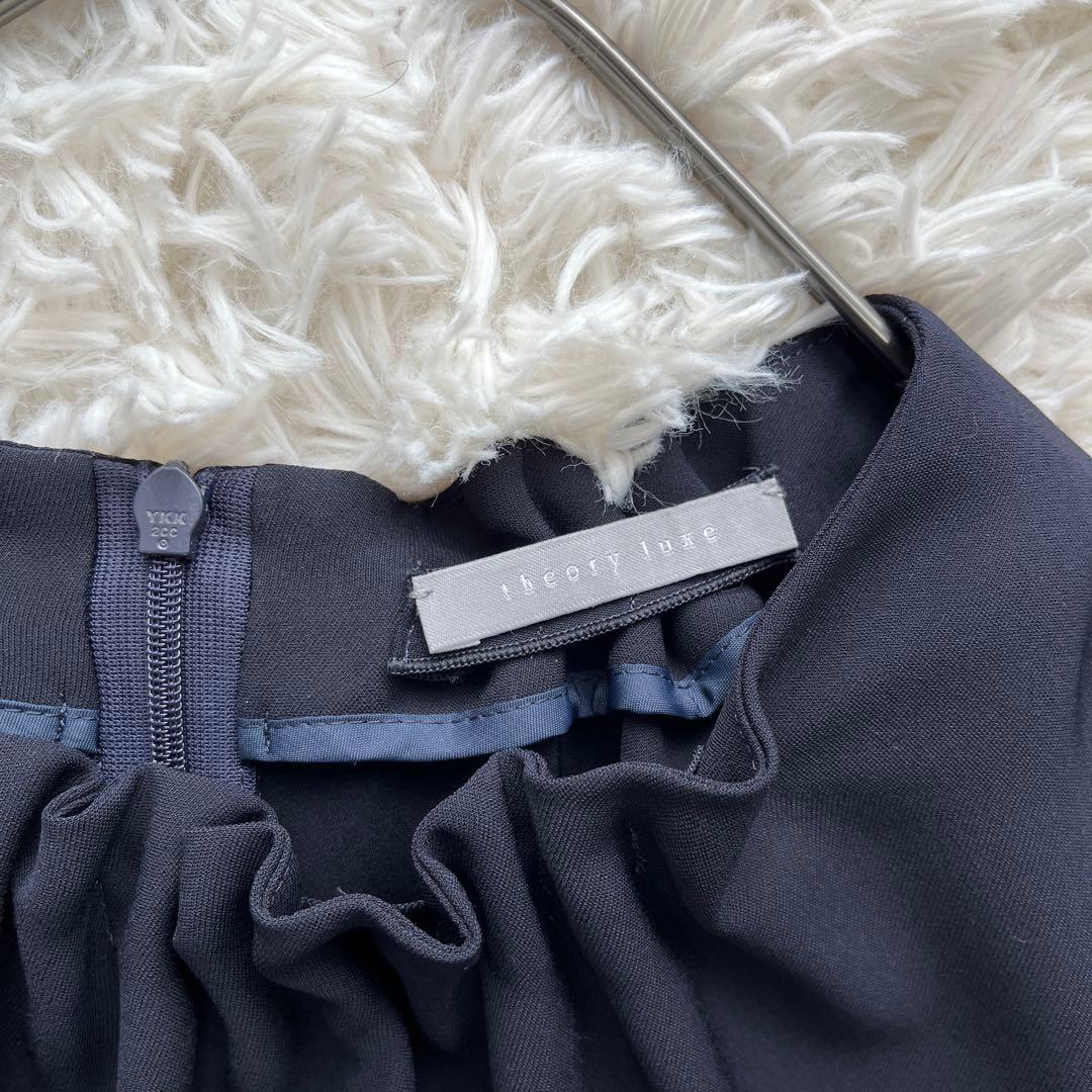 25SS セオリーリュクス　MARVINE GALI ブラウス 洗える　紺