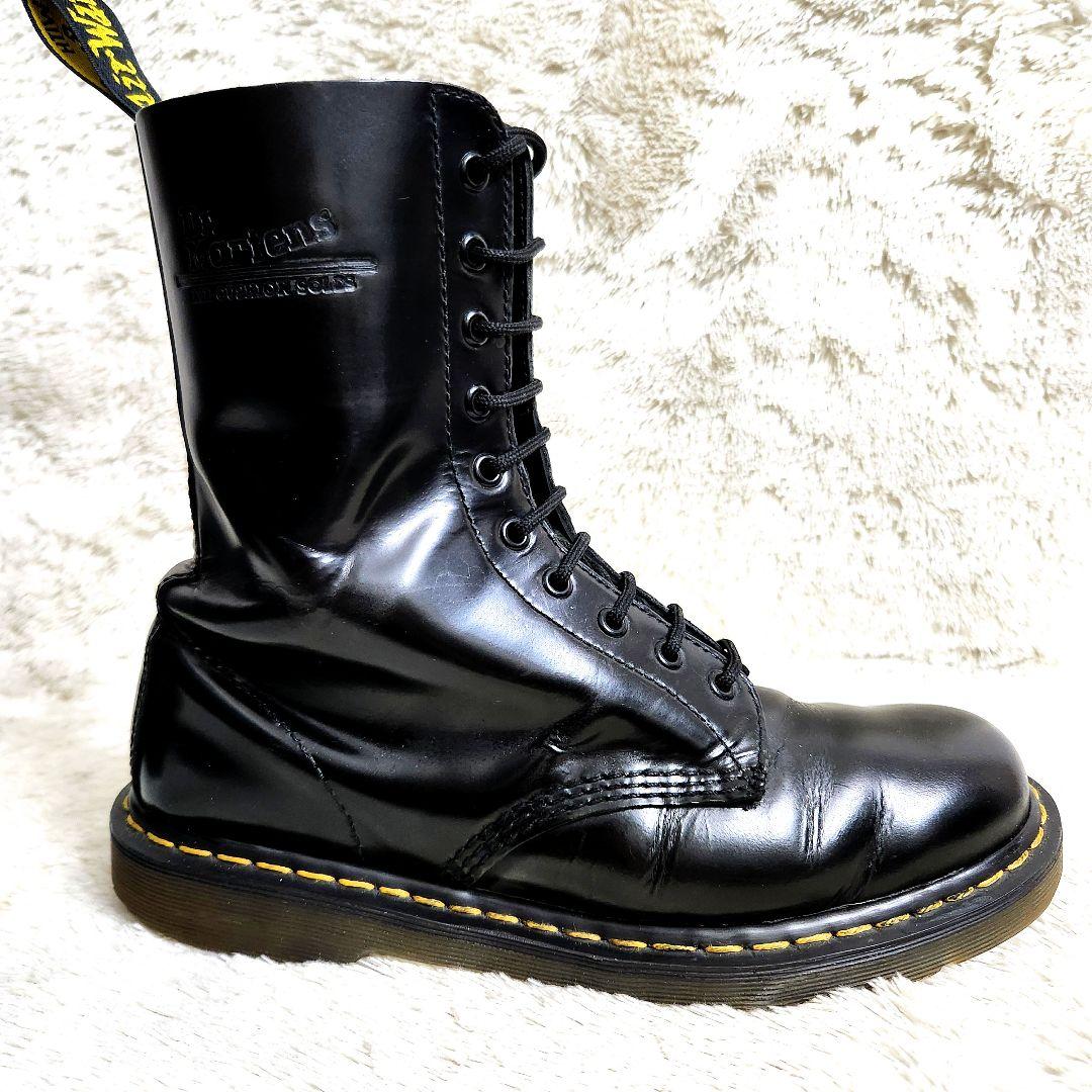 と*ら様 希少　ドクターマーチン　本革　10ホール　ブーツ　黒　UK10　29.