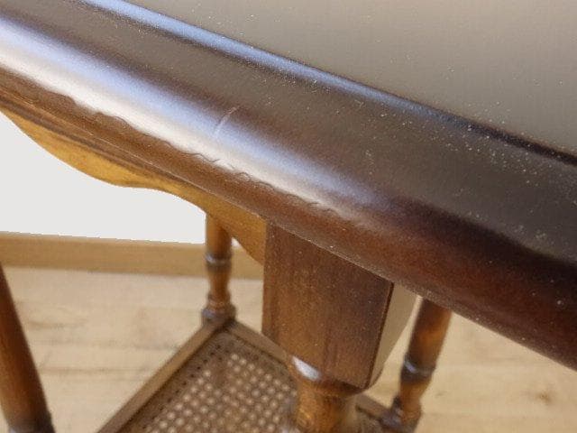 カリモク　コロニアル　花台　サイドテーブル　USED　再塗装済