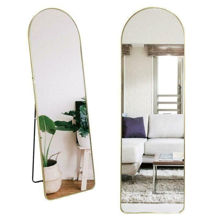 スタンドミラー 姿見鏡 全身鏡 全身大型鏡 壁掛け アーチ形 1126-8