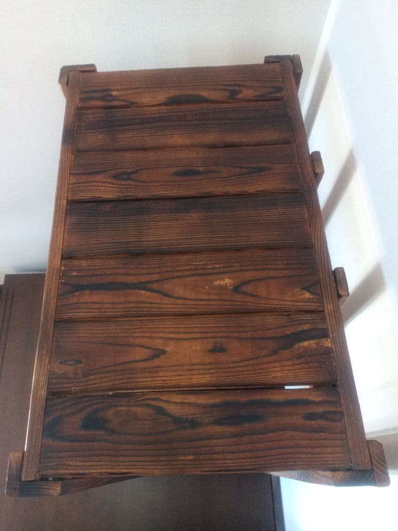 和風焼杉飾り棚（ハンドメイド）