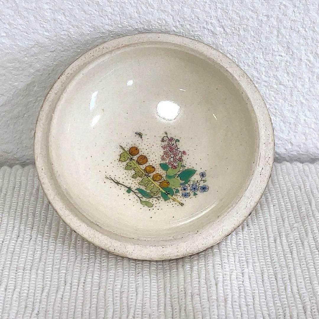 薩摩焼　白薩摩　香合　百蝶絵丸形　骨董　アンティーク　茶道具　インテリア　壽官銘