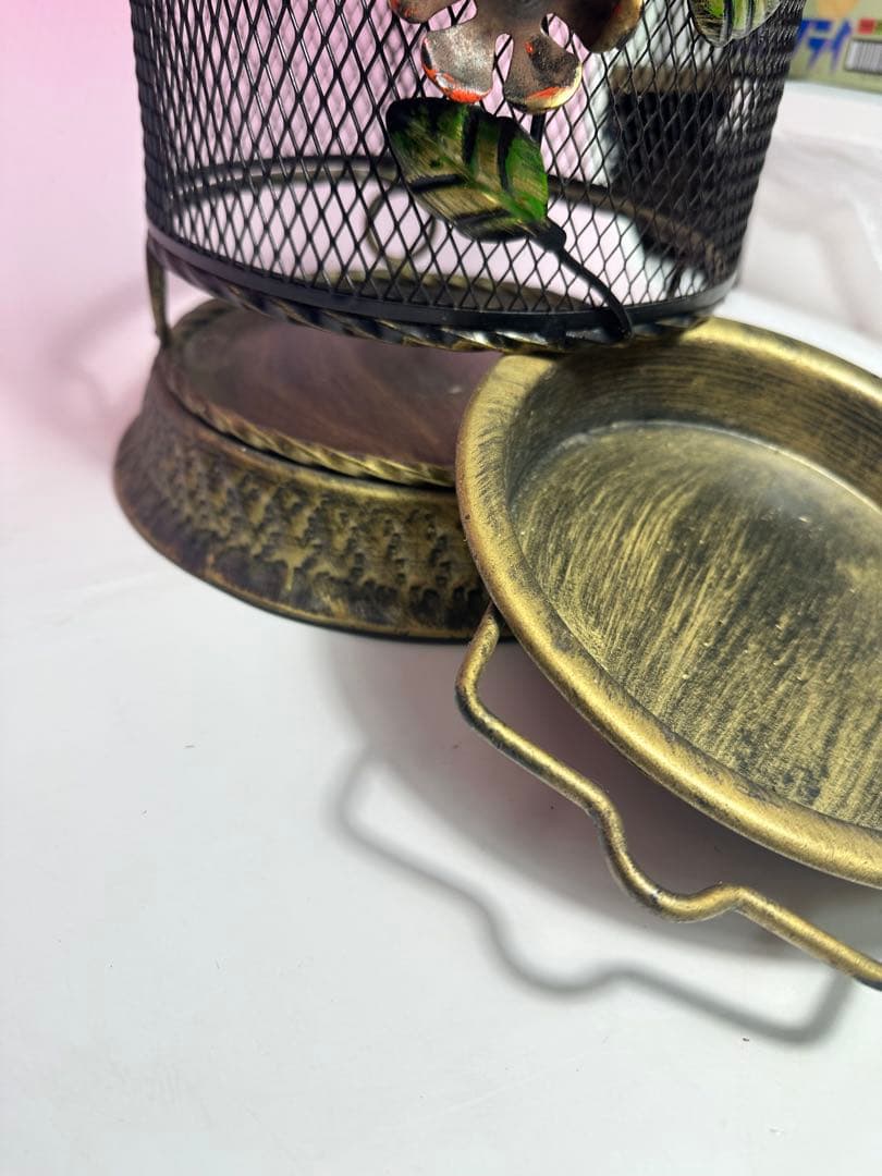 希少 メタル製 花装飾 傘立てレトロ バラ おしゃれ