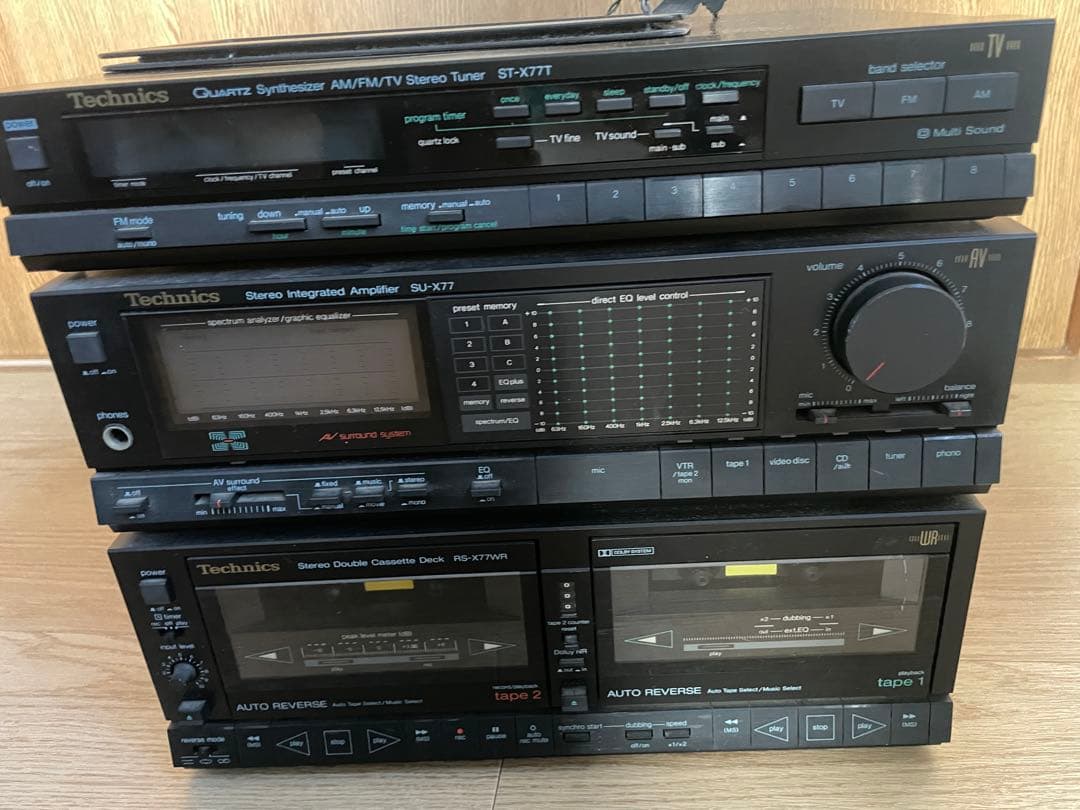 Technics ステレオアンプ & カセットデッキ セット