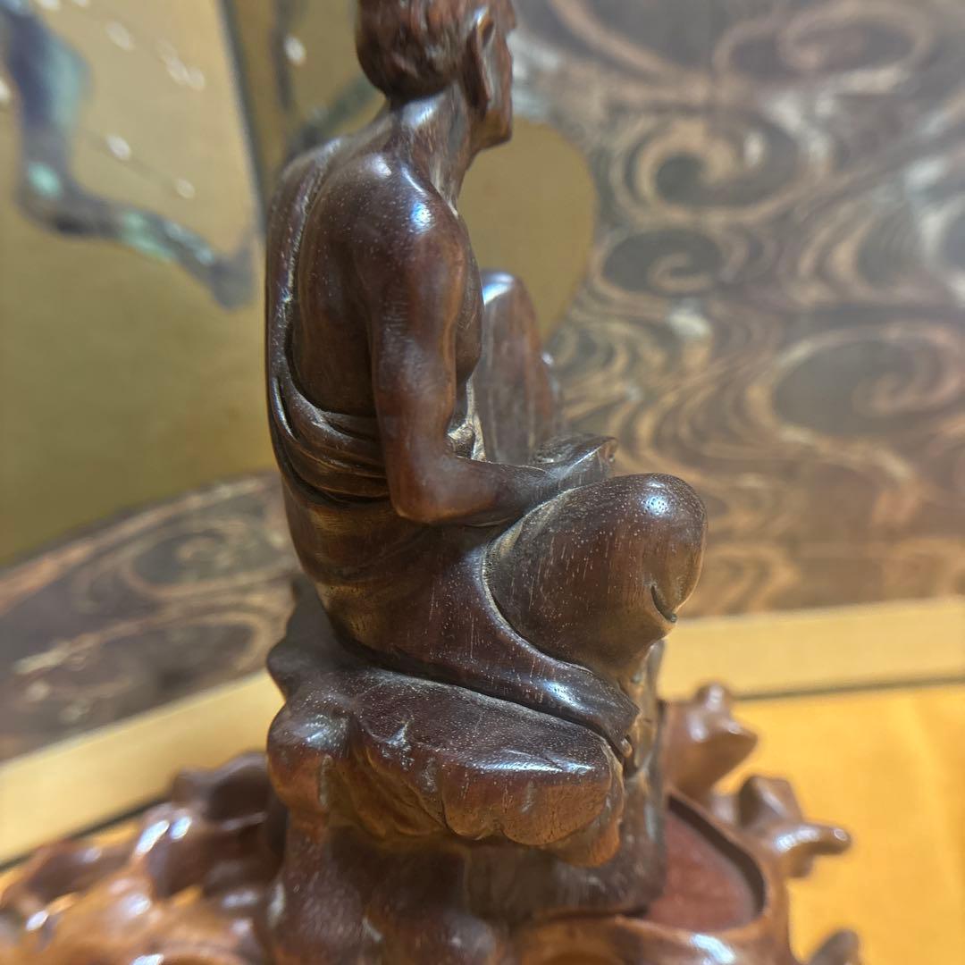 賢人木像　古美術　細工　1体