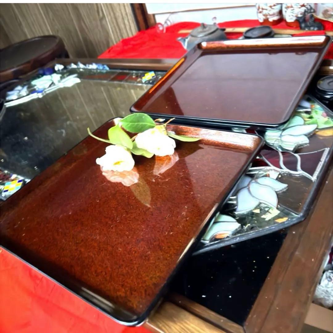 2240様感謝‼️節目に‼️蔵出しJAPAN GOZEN梨地最高級梨地砂子御膳 5客